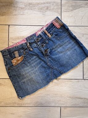 Billabong Blue Denim Mini Skirt